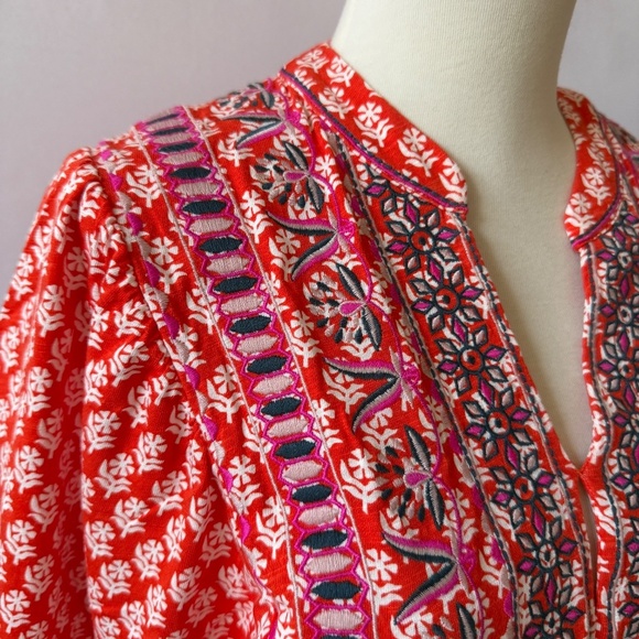 BODEN DRESS MODAL BLD EMBROIDERY PULL ON FLORAL BOHO ARTSY COTTAGECORE WHIMSY 8R - Picture 8 of 12